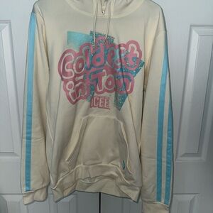 adidas Cream and Blue Men's Sweater